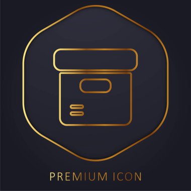 Altın çizgi prim logosu veya simgesi