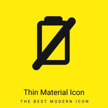 Pil en az parlak sarı madde simgesi