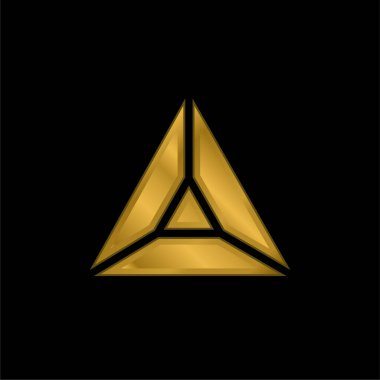 Ametist altın kaplama metalik simge veya logo vektörü