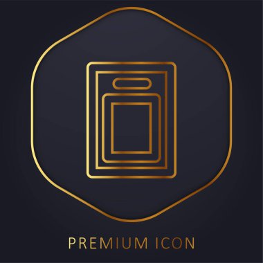 Altın çizgi premium logosu veya simgesi