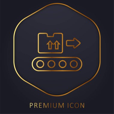 Altın çizgi prim logosu veya simgesi