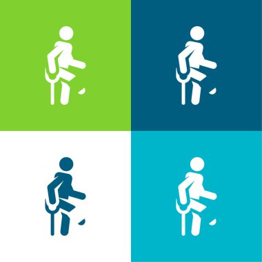 Kaza Düz 4 renk en küçük simge kümesi