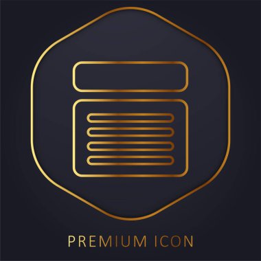 Madde altın çizgi premium logosu veya simgesi