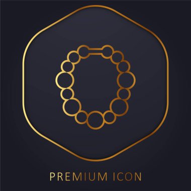 Beads golden line premium logo or icon clipart