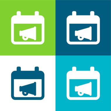 Düz Düz Dört Renk Simgesi Tanıtımı