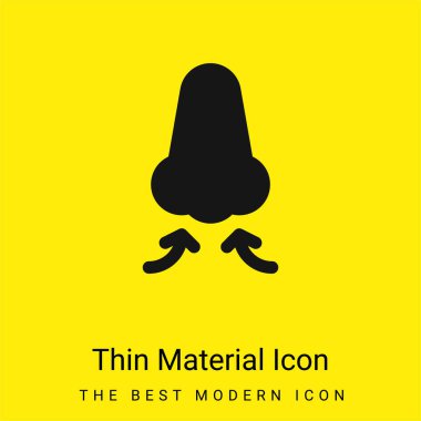 Breath minimal bright yellow material icon clipart