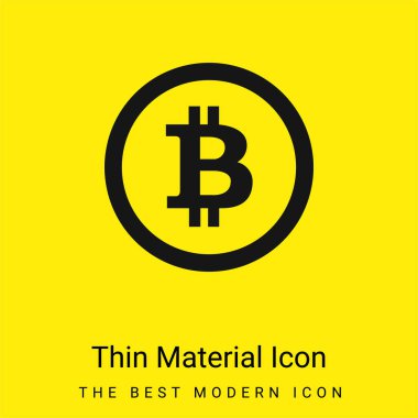 Bitcoin en az parlak sarı madde simgesi