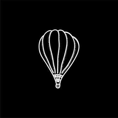 Air Balloon blue gradient vector icon clipart