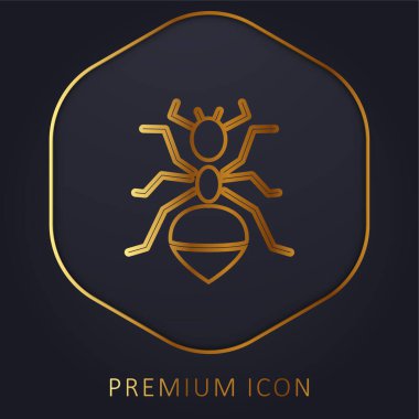Karınca altın çizgi prim logosu veya simgesi