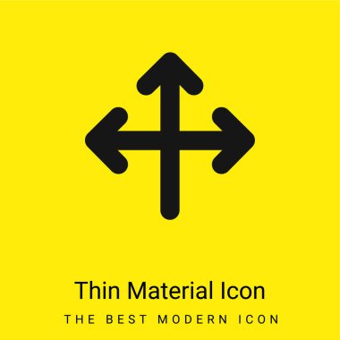 Oklar Grubu Üç Yönü Gösteriyor Asgari parlak sarı malzeme simgesi