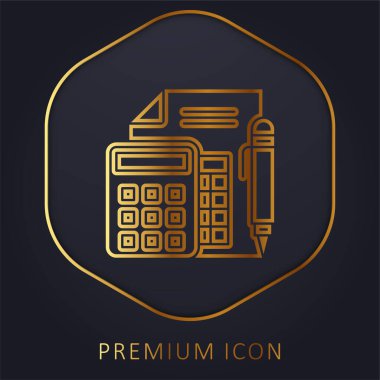 Altın satır prim logosu ya da simgesi hesaplama