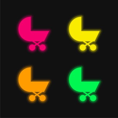 Bebek Arabası: Parlak neon taşıyıcı simgesi