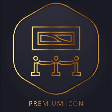 Sanat altın çizgisi premium logosu veya simgesi