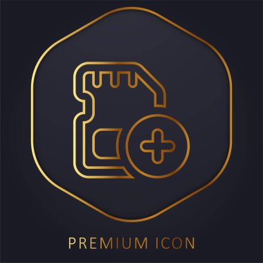 Altın çizgi premium logo veya simge ekle