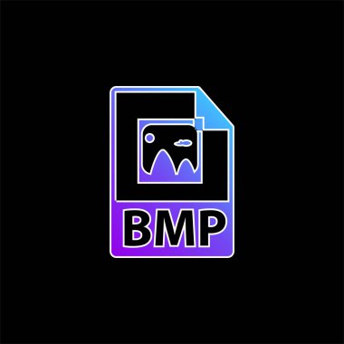 BMP File Format Symbol blue gradient vector icon clipart