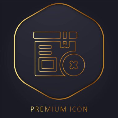 Altın çizgi prim logosu veya simgesi