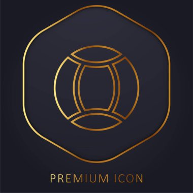 Top altın çizgi premium logo veya simge