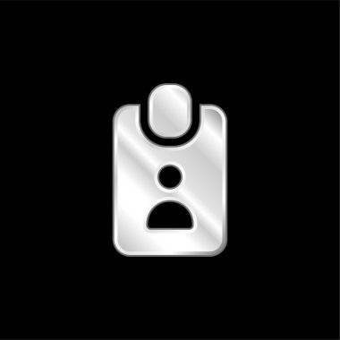 Rozet gümüş kaplama metalik simge