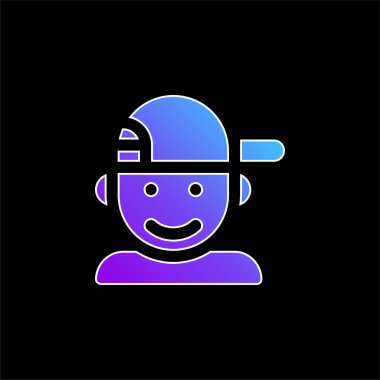 Erkek mavi gradyan vektör simgesi