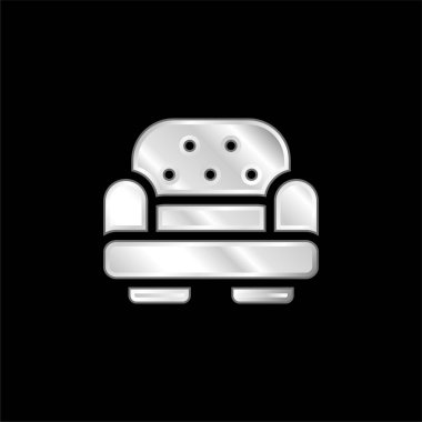 Koltuk gümüş kaplama metalik simge