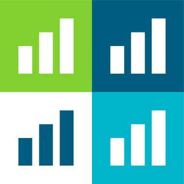 Analysis Bars. Infography Flat four color minimal icon set clipart
