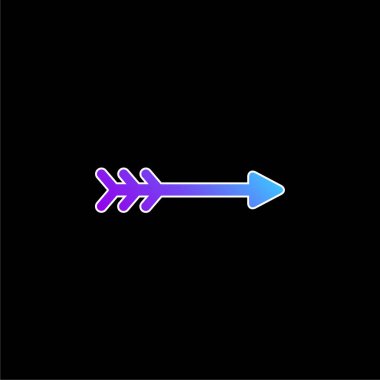 Ok mavi eğimli vektör simgesi