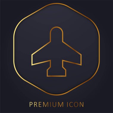 Havaalanı altın hat premium logosu veya simgesi