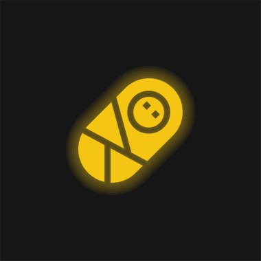 Bebek sarı parlak neon simgesi