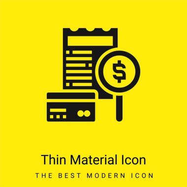 Billing minimal bright yellow material icon clipart