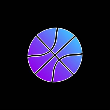 Çizgi mavi gradyan vektör simgesi olan basketbol topu
