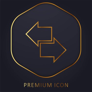 Back golden line premium logo or icon clipart