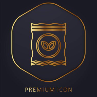 Altın çizgi prim logosu veya simgesi