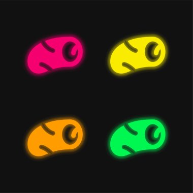 Arter dört renk parlayan neon vektör simgesi
