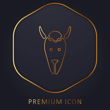 Bizon Başı Altın Hat prim logosu veya simgesi