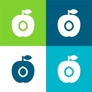 Kayısı Düz 4 renk en küçük simge kümesi