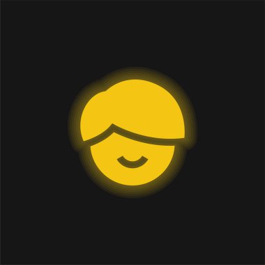 Sarı parlak neon simgesi