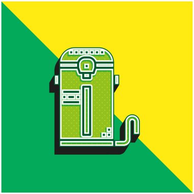 Boiler Green and yellow modern 3d vector icon logo clipart