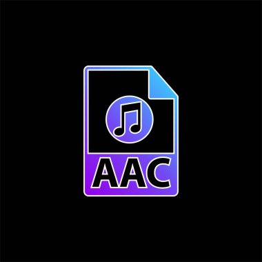 AAC Dosya Biçimi mavi gradyan vektör simgesi
