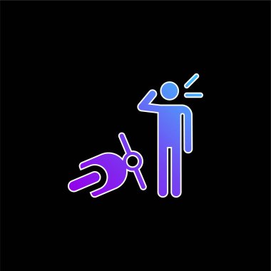 Kaza mavi gradyan vektör simgesi