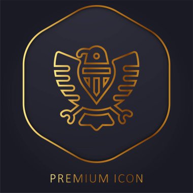 American golden line premium logo or icon clipart