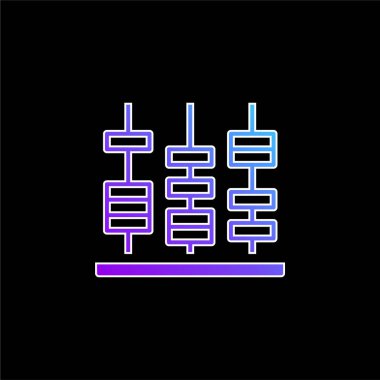 Abaküs mavi gradyan vektör simgesi