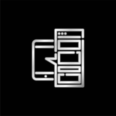 Uygulama gümüş kaplama metalik simge