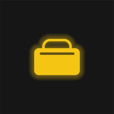 Sarı parlak neon simge