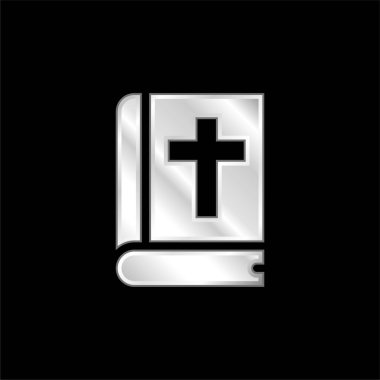 İncil gümüş kaplamalı metalik simge