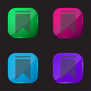 Yer imi dört renkli cam simge simgesi