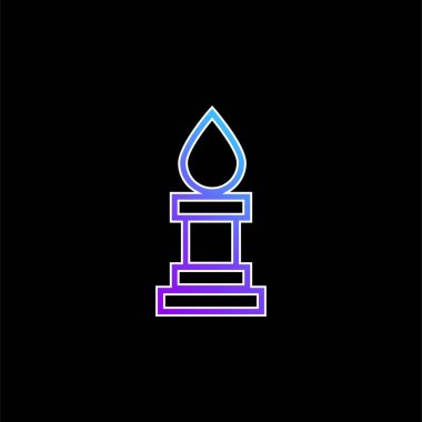 Bishop Chess Piece Outline blue gradient vector icon clipart
