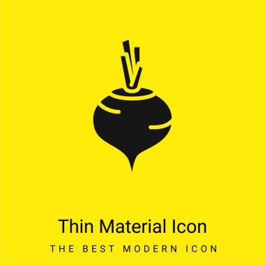 Beetroot minimal bright yellow material icon clipart