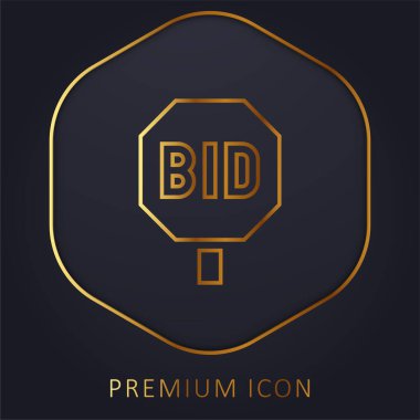 Altın hat prim logosu ya da simgesi teklif ediliyor