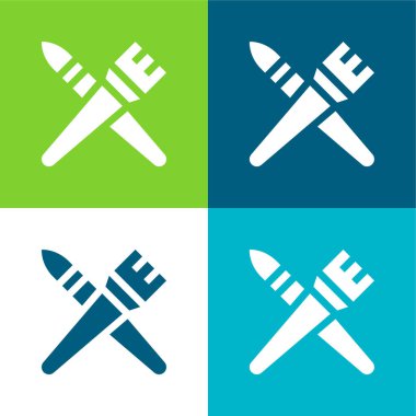 Art Düz 4 renk simgesi seti