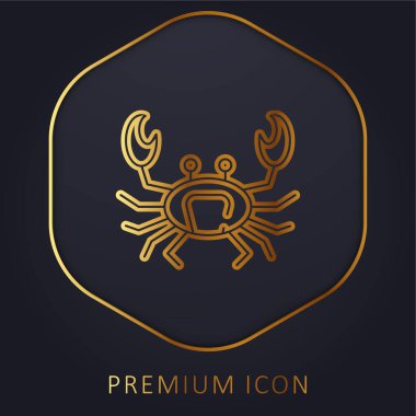 Plaj altın çizgisi logosu veya simgesi